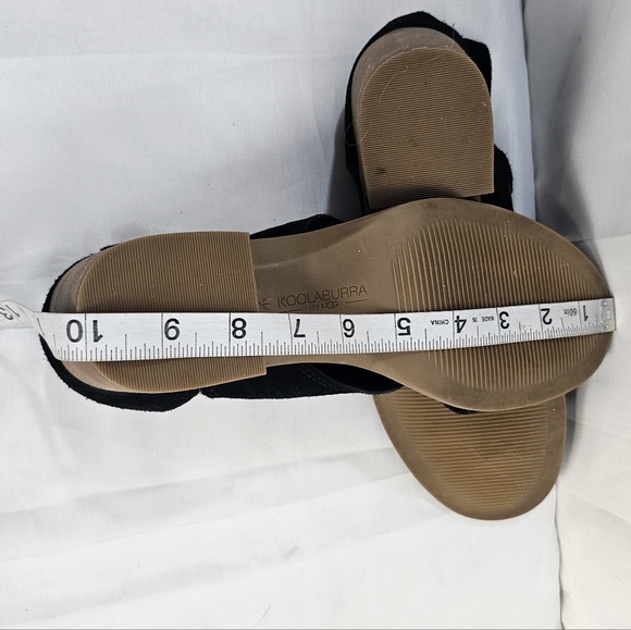 Koolaburra by UGG Kaiah Black Suede Block Heel Sandals Size 8 - Picture 9 of 11